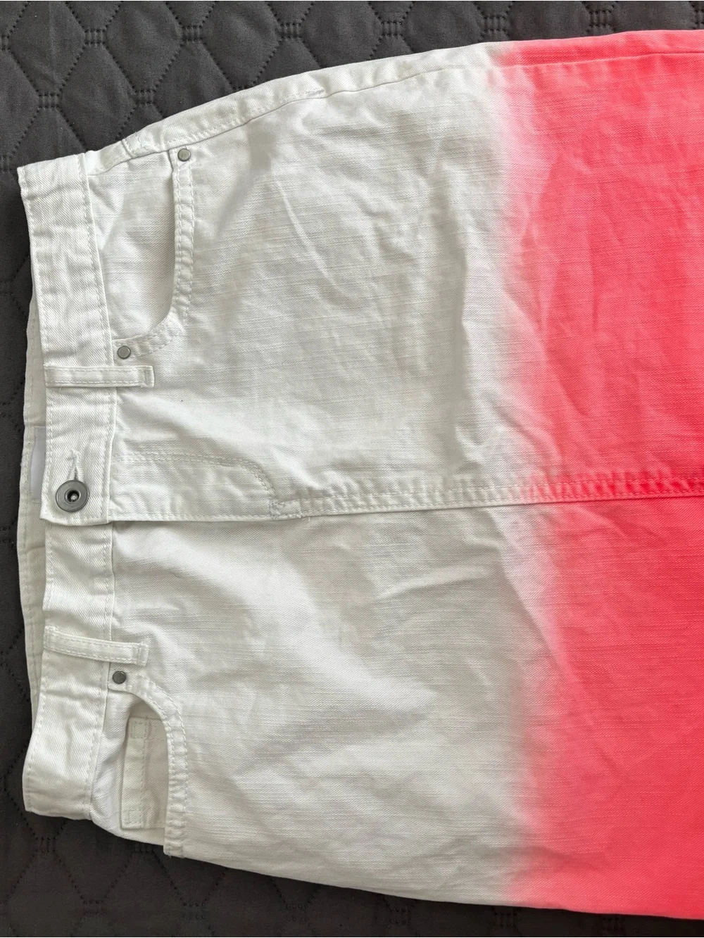 The Children's Place White to Coral Dip-Dye Girls' Skirt